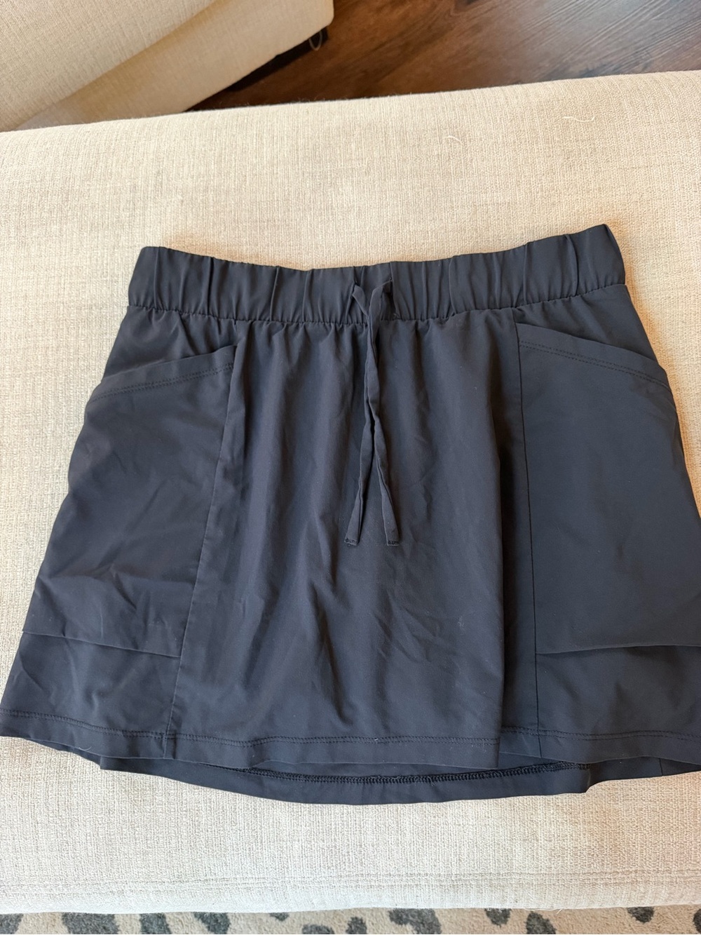 all in motion Black Pull‑Tie Athletic Skort